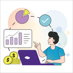 Digital Marketing Agency Growth  SEO, Social Media, PPC & Branding Strategy Vector Illustrations