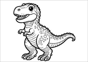 dinosaur on a white background, vector illustration, 