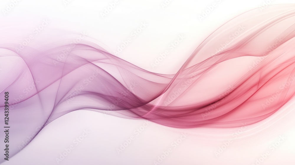 Poster a serene abstract design featuring soft pastel gradients and smooth, flowing curves in a minimalist 