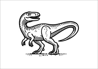 dinosaur vector illustration on a white background. dinosaur logo design template