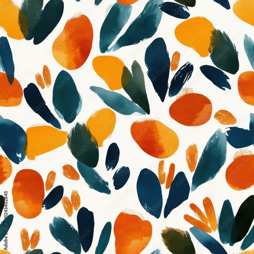 Poster dynamic watercolor doodle patterns capturing lively nature-inspired designs with vibrant colors and 
