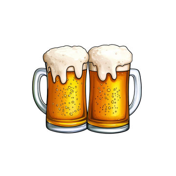 recommend clip art: Two Frosty Beer Mugs - Cheers!