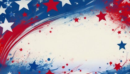 creative american patriotic background in grunge style with empty space for your text graphic resource