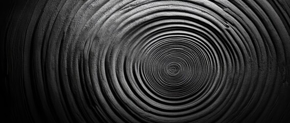 Obraz premium Dark concentric circles spiral background design