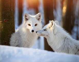 arctic fox in the snow