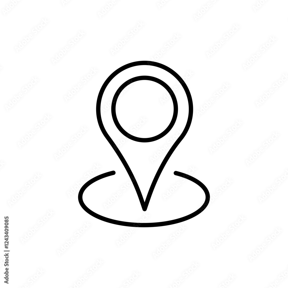 Aufkleber map pointer outline icons, minimalist vector illustration ,simple transparent graphic element .isola