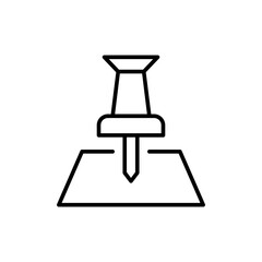 Map pointer outline icons, minimalist vector illustration ,simple transparent graphic element .Isolated on white background