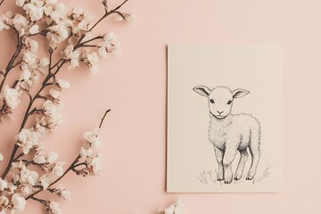 A speckled bird egg on a beige background