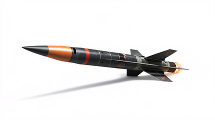 A missile rocket displayed on a clean white background.