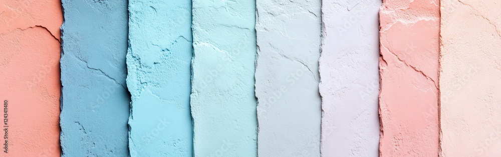 Poster Minimalist gradient colors transitioning smoothly from pastel blue to muted coral, creating a calming atmosphere