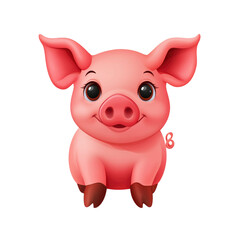 Adorable Cartoon Piglet Illustration