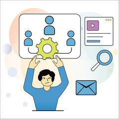 Multiple Administrators Team Management, Access Control & Workflow Coordination Concept