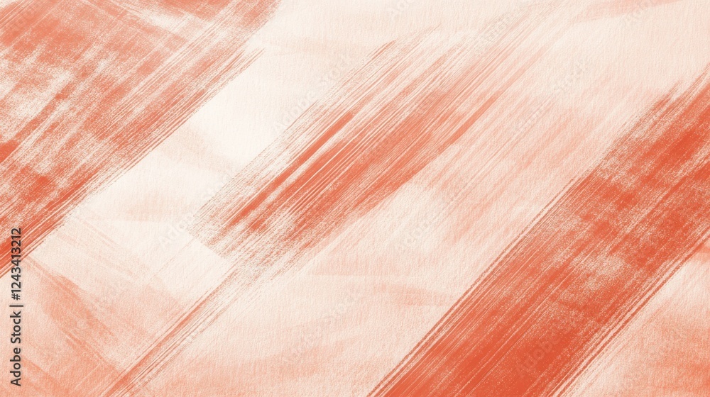 Poster Elegant background of coral tones with blurred strokes creating a serene atmosphere