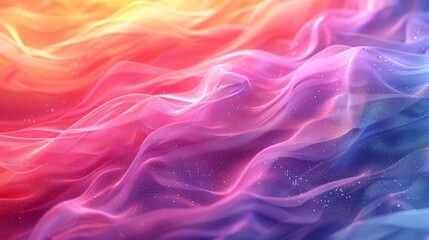 Obraz premium Vibrant iridescent gradient abstract background with fluid waves