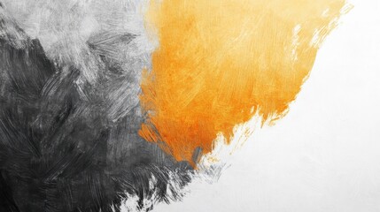 Abstract pencil strokes blend amber and gray hues into soothing white for a harmonious visual experience