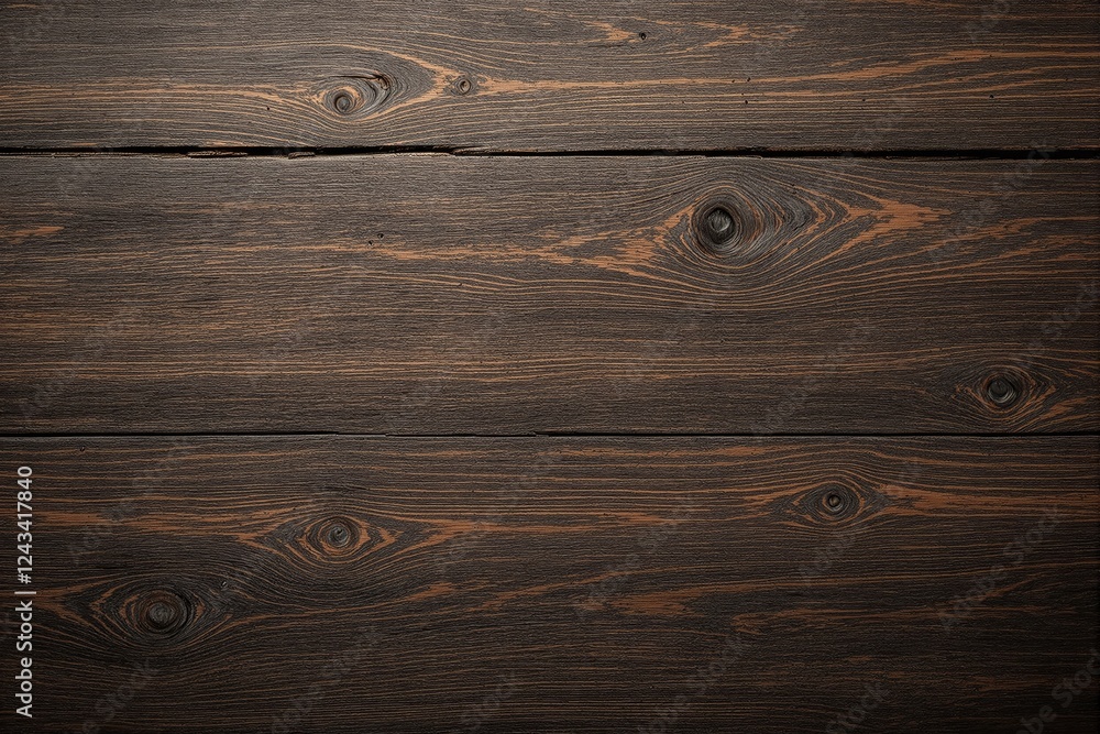 Poster dark wooden planks with visible grain patterns and knots, creating a rustic background. the texture 