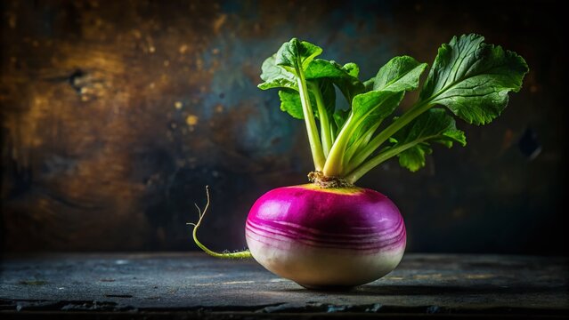 Fresh Mexican Turnip, Low Light Still Life Photography