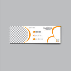 Corporate modern and minimalist email signature template design.