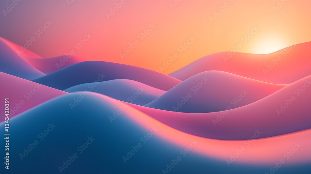 Aufkleber elegant and minimalist composition featuring soft glowing gradients refined clean textures and a pre