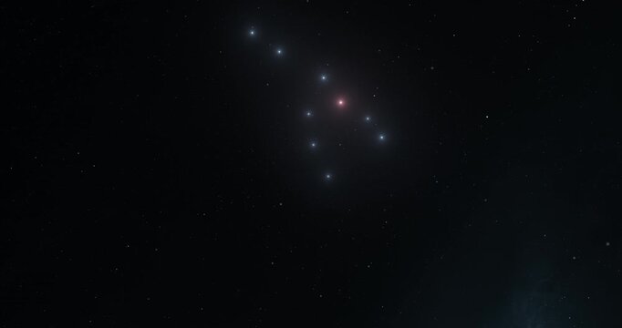 Camelopardalis constellation in the outer space