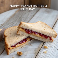 Peanut butter and jelly day poster, celebrated 2 april