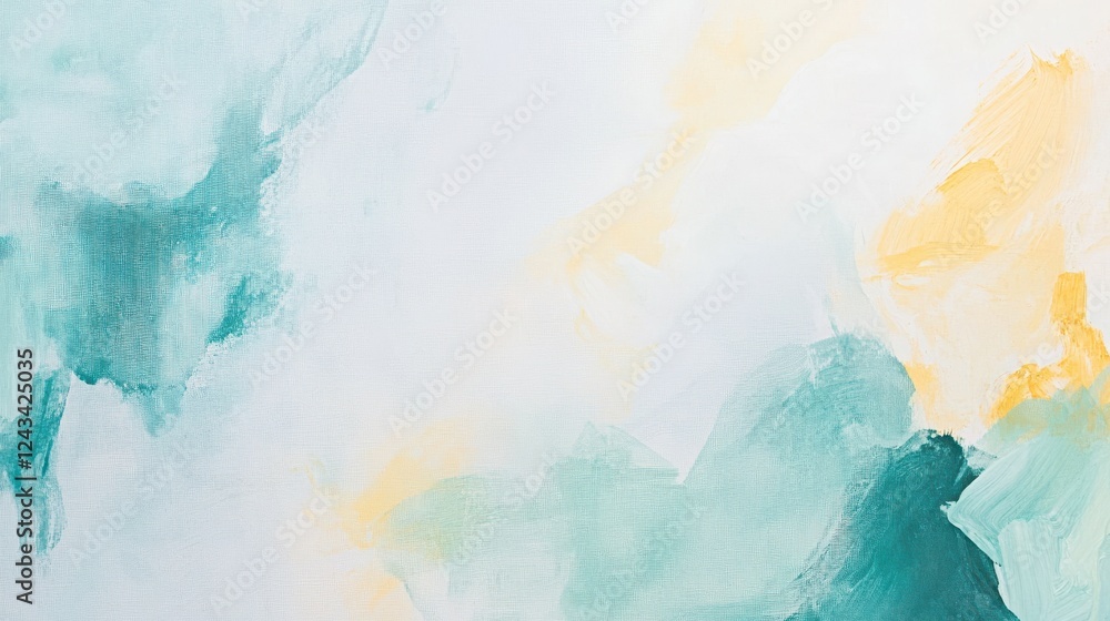 Poster soft white canvas featuring delicate pencil strokes with subtle colors in an artistic arrangement