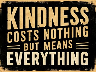 Fototapeta premium Motivational kindness typography for posters