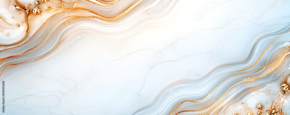 Aufkleber a stunning abstract background showcasing flowing lines in soft hues of blue and gold. perfect for d