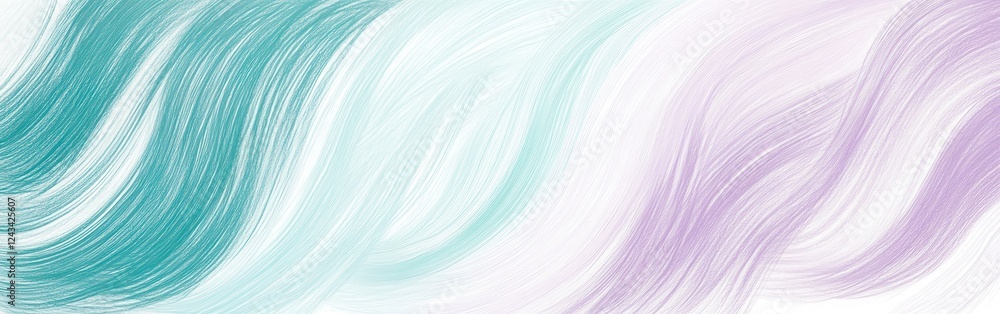 Poster soft pencil strokes create a gentle abstract background with blending colors of teal, lavender, and 