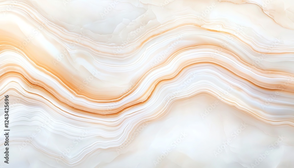 Aufkleber a stunning abstract background showcasing smooth waves of white and soft peach tones, perfect for mo