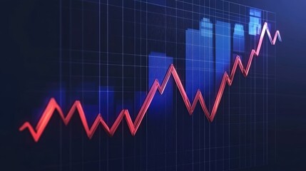 Digital business presentation screen with increasing profit graphs and strategic expansion notes.