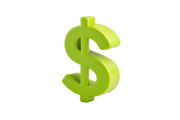 Obraz premium A savings account icon, plasticine 3D model, with green currency symbols, isolated on white background