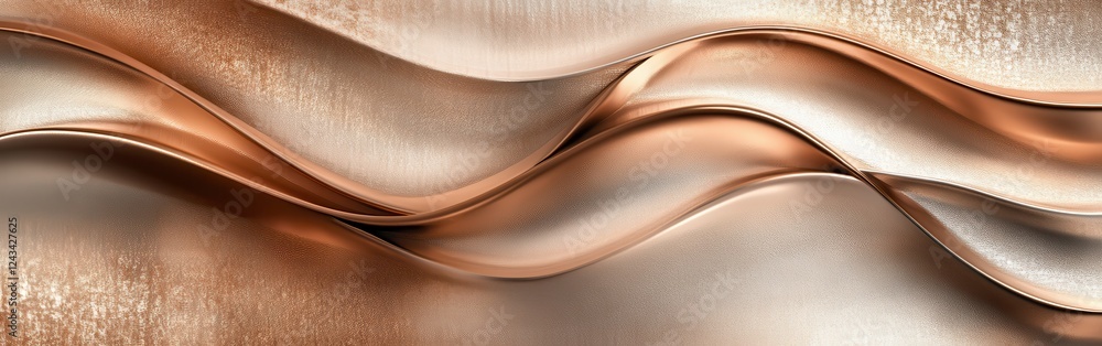 Aufkleber metallic wave forms in rose gold champagne create a stunning visual display of elegance and sophisti
