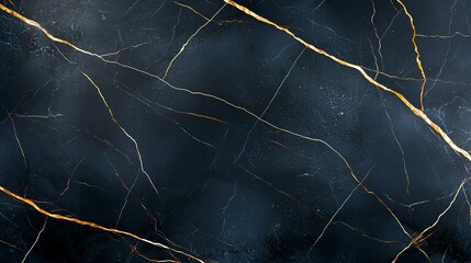 A stunning black marble texture featuring striking golden veins