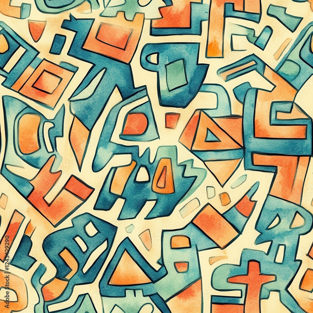 Poster intricate doodle cartoon drawings showcasing vibrant patterns and unique shapes in various colors