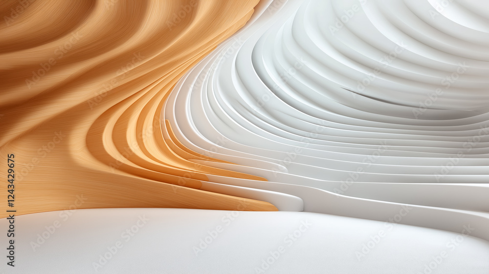 Poster shadows and light intertwine to form abstract patterns in a dynamic composition
