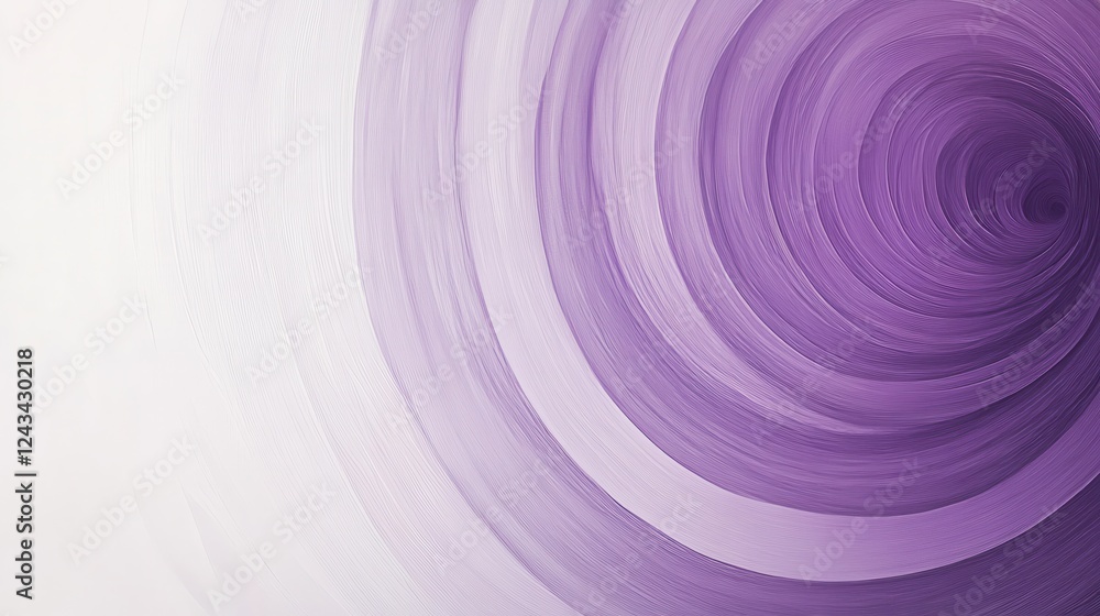Poster circular gradient pencil strokes in purple tones create abstract artistic effect