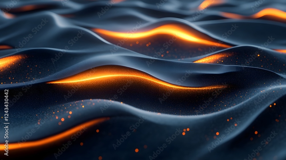 Poster blending soft shimmering textures and refined glowing gradients this sophisticated background create