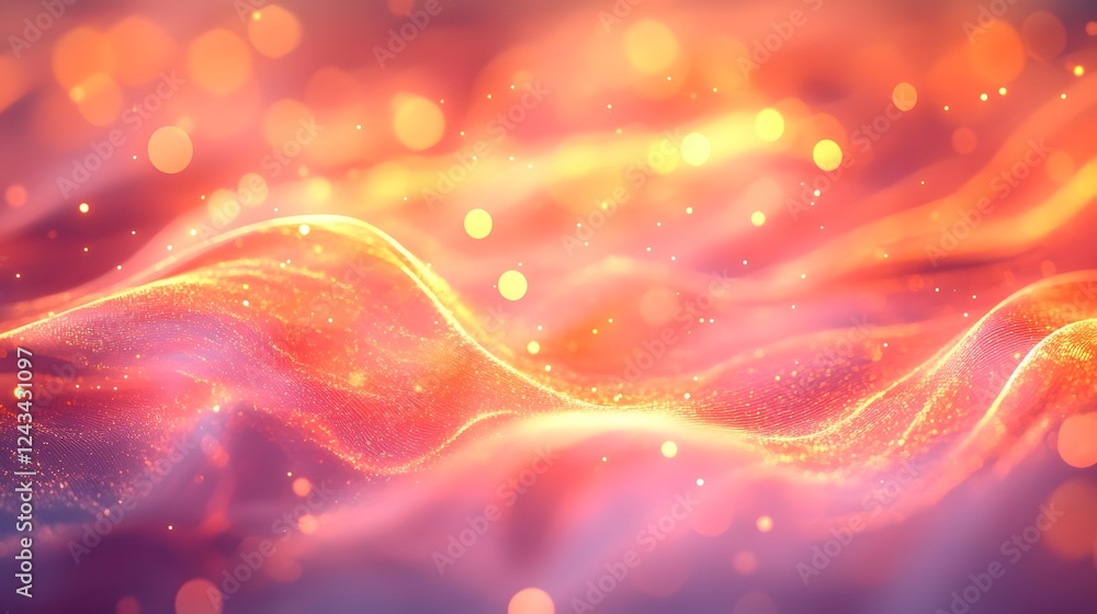 Poster sophisticated and elegant shimmering gradient background featuring luxurious refined textures and a 
