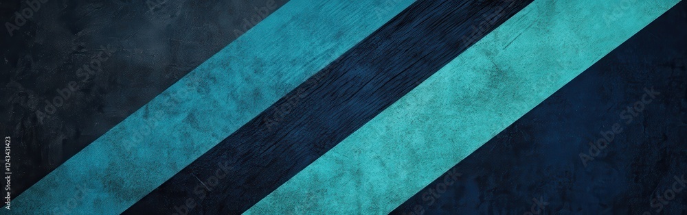 Poster textured diagonal stripe pattern showcasing contrasting shades of blue and dark tones for a modern a