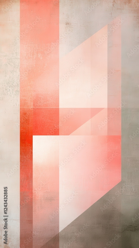 Leinwandbilder sleek abstract composition featuring overlapping shapes in soft hues and textured backgrounds