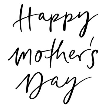 Happy Mother's Day brush lettering