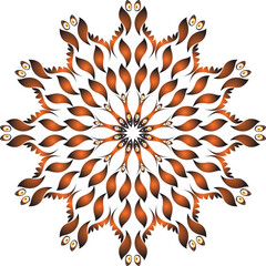 Evil eye beads follow each other's mandala patterns, suitable for tea coasters, porcelain prints, and textiles.