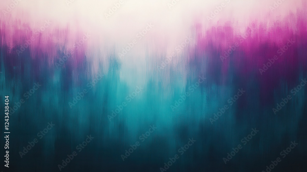 Aufkleber vertical abstract blur blending hues of turquoise and purple in a minimalist composition