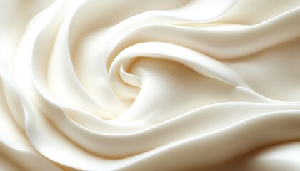 Obraz premium Soft, Elegant White Satin Fabric with Swirls and Waves Background Texture for Beauty and Fashion