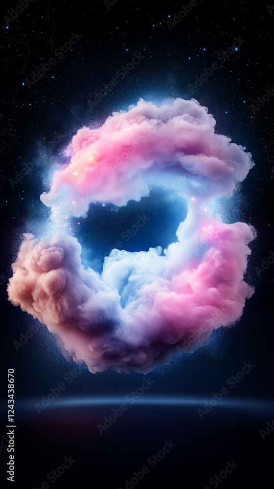 Poster exploration of vivid cloud formations creating abstract symbols of chaos in 2025
