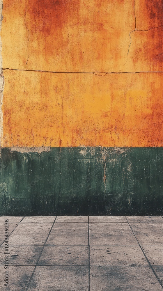 Poster grunge-inspired concrete wall with dark rusty texture in urban setting capturing the essence of deca