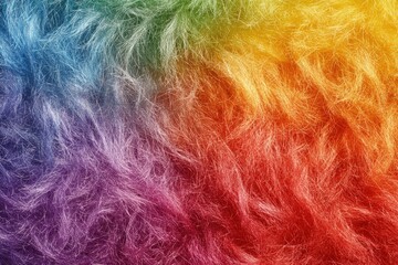 Obraz premium Colorful Texture Background in Rainbow Shades of Soft Fur