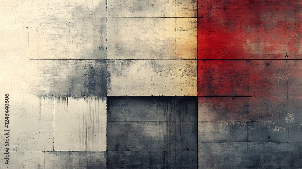 Poster smooth and refined industrial modern texture blending bold patterns layered gradients and clean subt