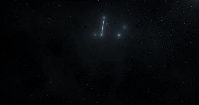 Corvus constellation in the outer space